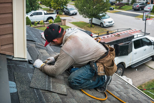 Professional Gutter Repair And Installation technician working in Northford, CT